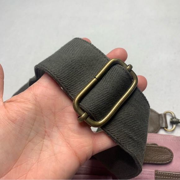 MiMu Suede Messenger Crossbody Bag Sundance Dusty Pink and Brown Purse - Picture 4 of 12